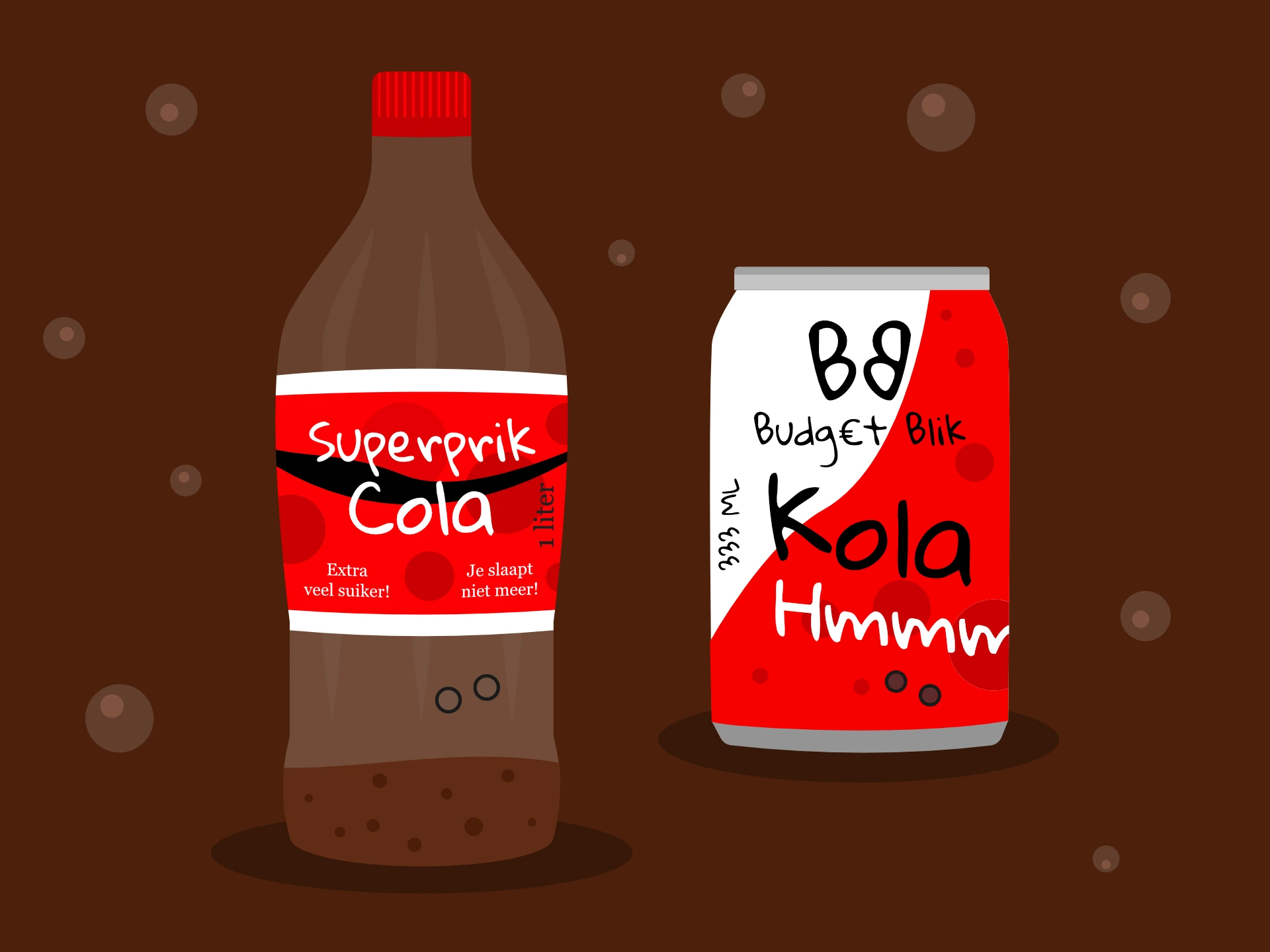 Fles en blikje