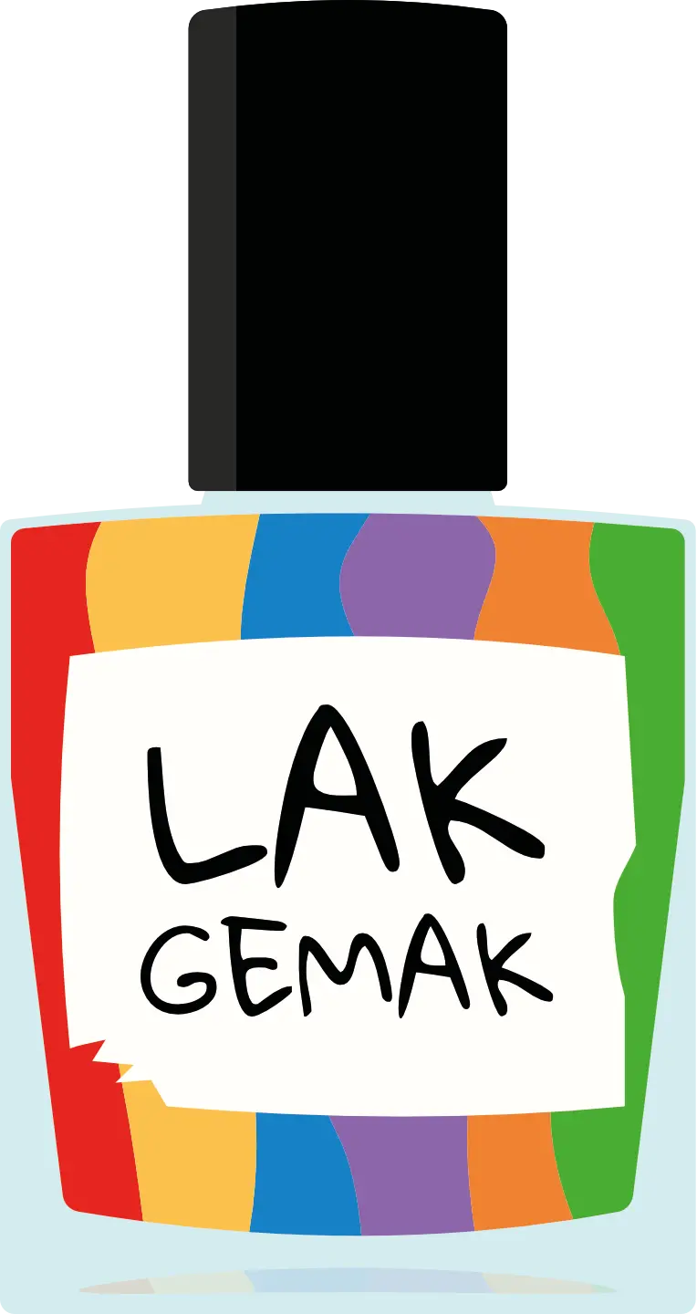 Het Lakgemak flesje met alle kleuren