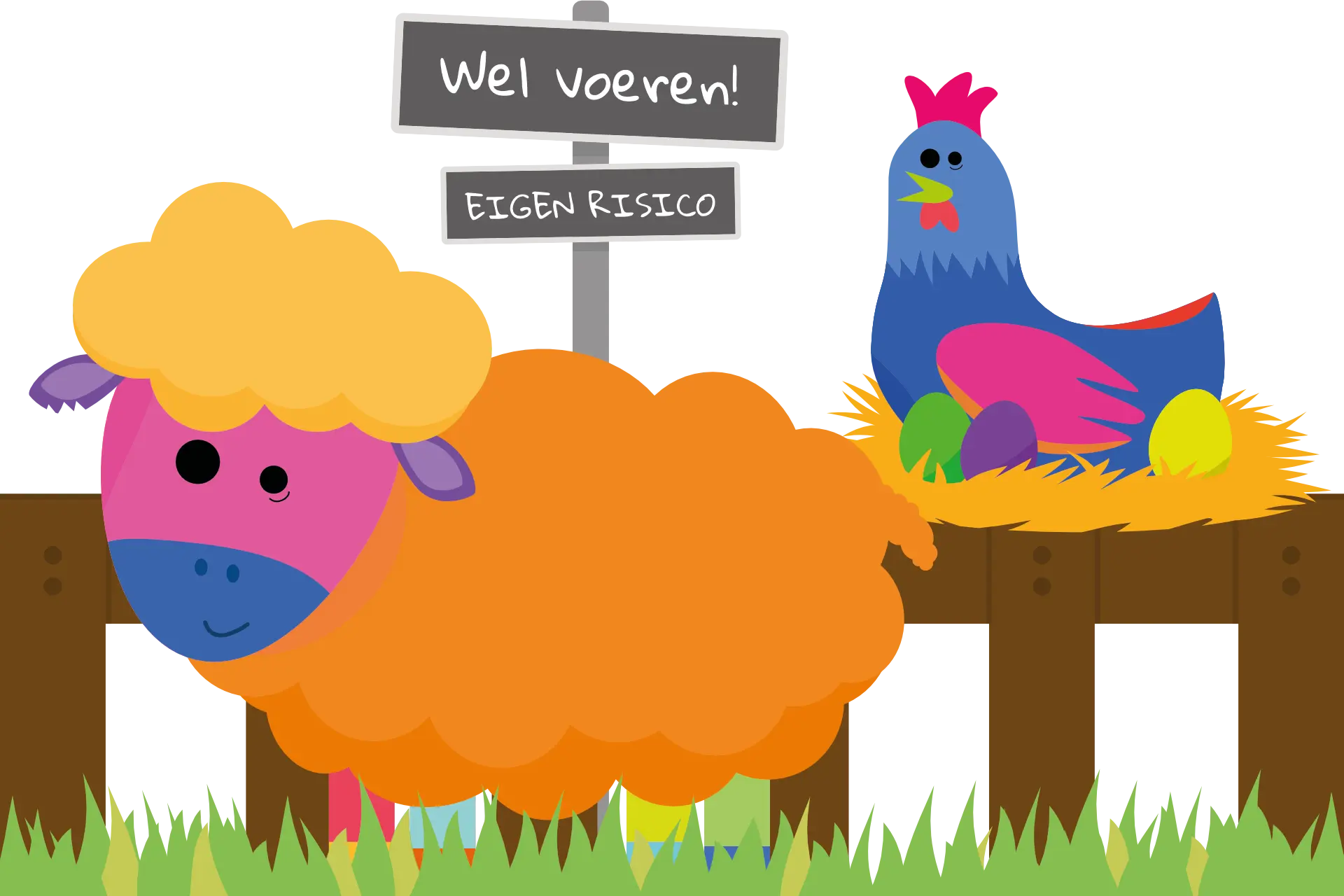 Het Lakgemak schaap en kip
